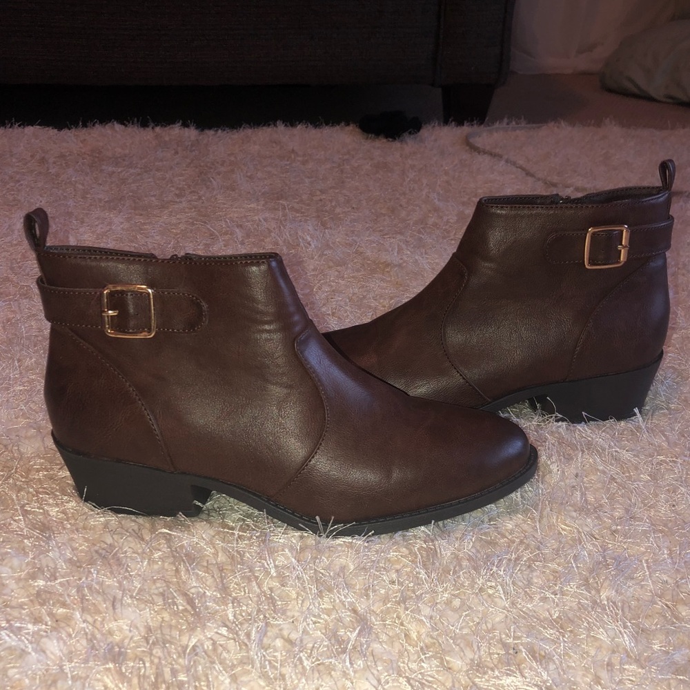 Brown booties